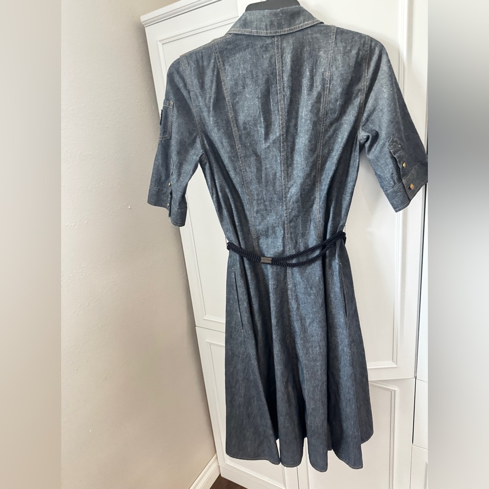 Ralph Lauren Denim Shirt Dress with Black Belt - Picture 4 of 6